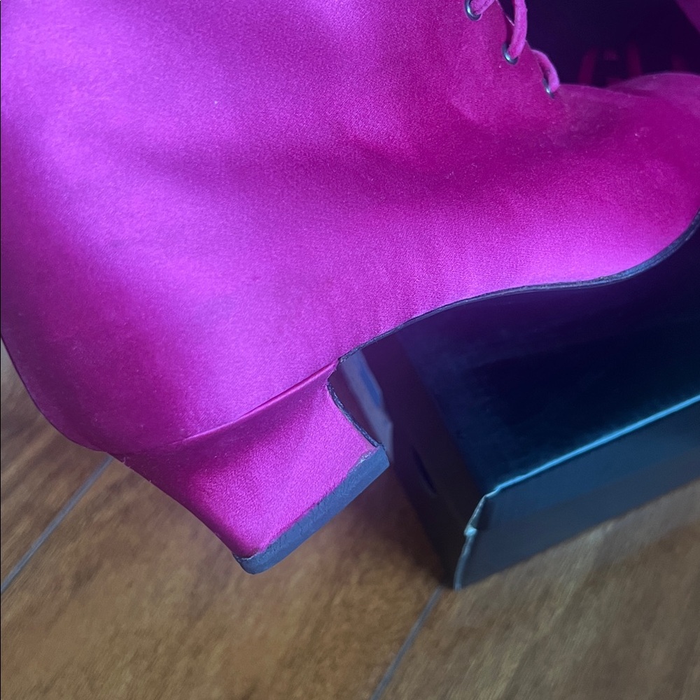 YVES SAINT LAURENT Pink Satin Boots Size 6 - Picture 11 of 17